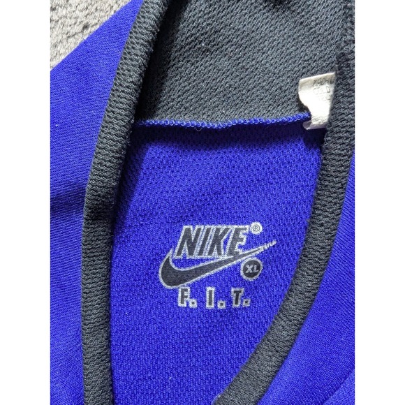 Vintage Nike F.I.T. Long Sleeve Athletic Shirt Men's Size XL Blue/Black - Picture 4 of 12